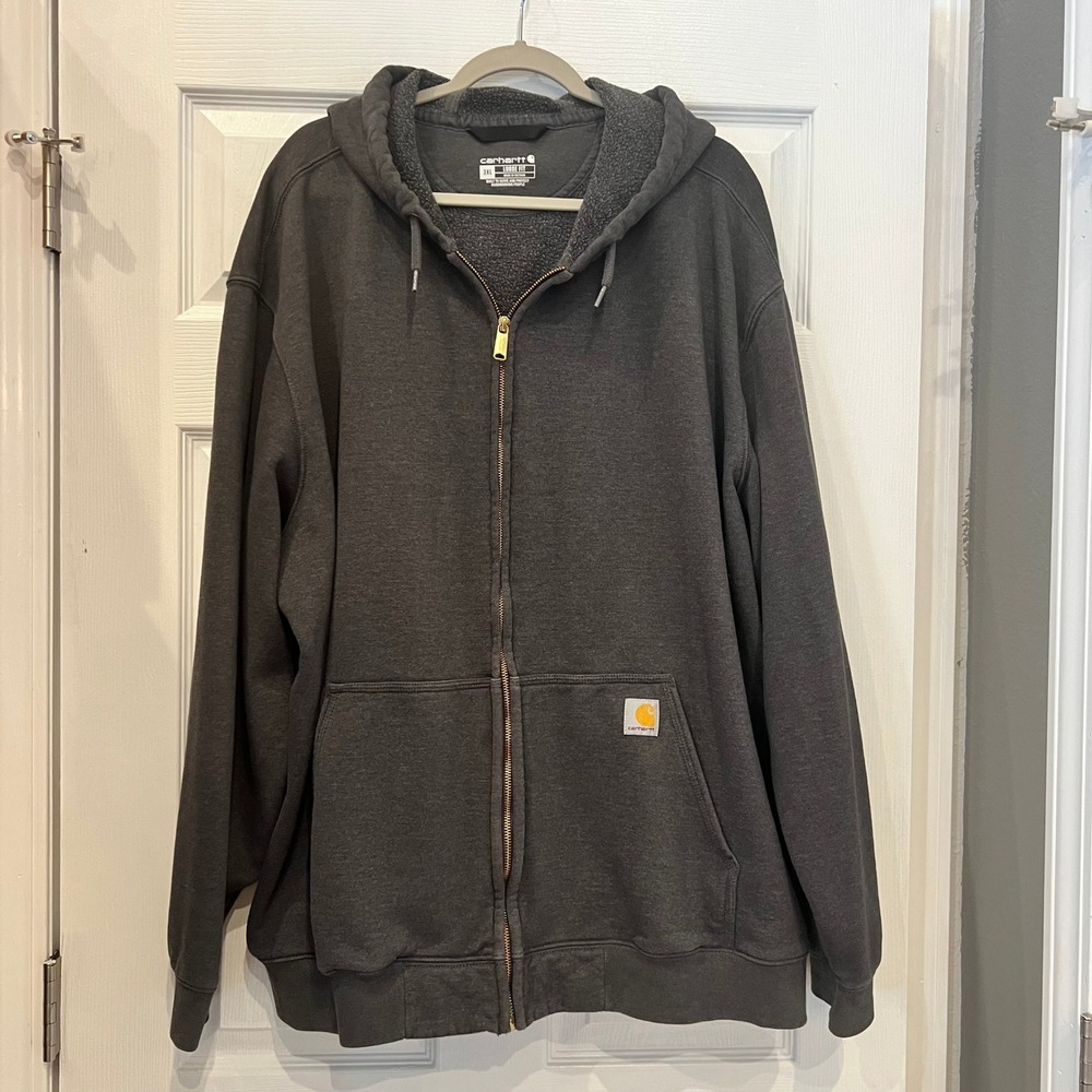 Carhartt Full Zip Hoodie Cotton Blend Heavyweight Fleece Workwear Gorpcore 3XL